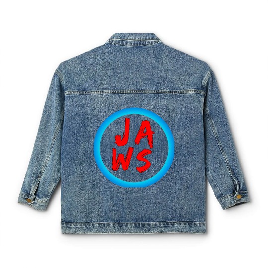 Vibrant Graffiti Style JAWS Logo Classic Women's Denim Jackets