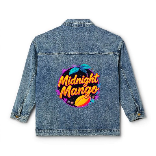 Nighttime Mango Bright Design Classic Women's Denim Jackets