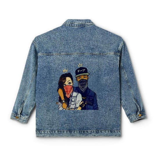 Urban Rebels Masked Duo Classic Women's Denim Jackets Design