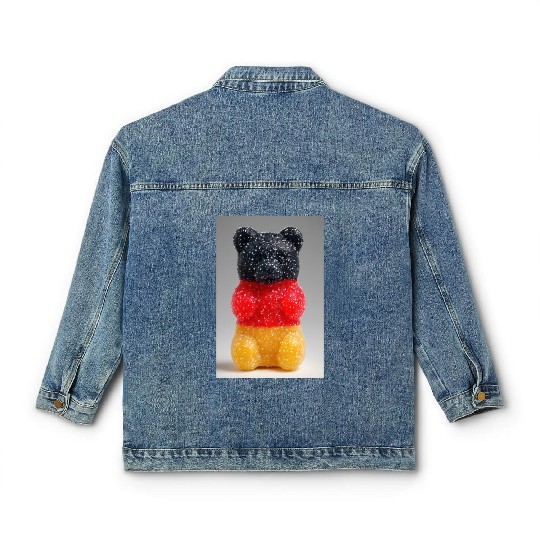 German Flag Gummy Bear Classic Women's Denim Jackets
