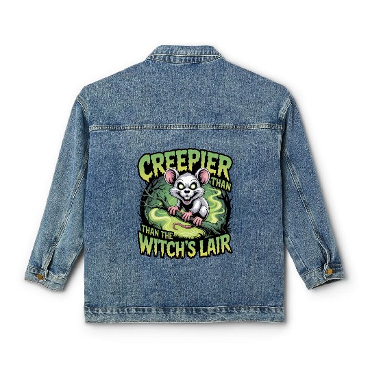 Creeper Mouse in Witch's Lair Design Classic Women's Denim Jackets