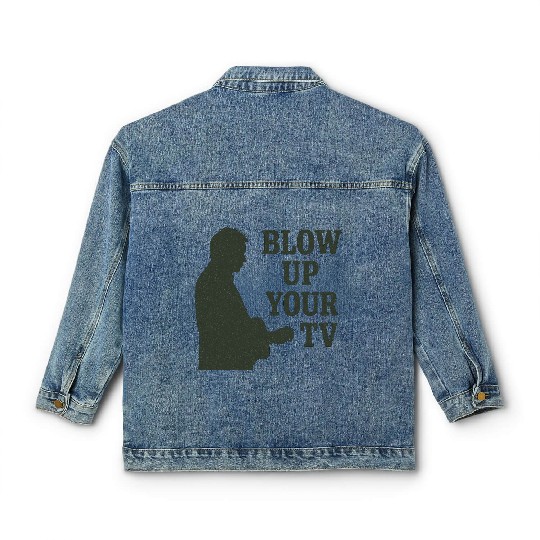 Blow Up Your TV! Dark Green Classic Women's Denim Jackets