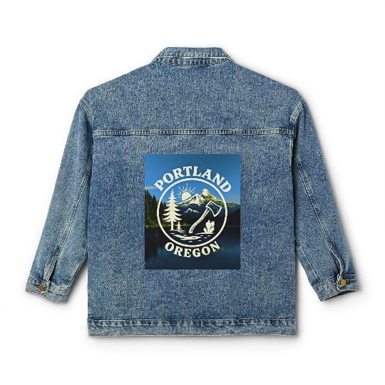 Portland, Oregon (B) Classic Women's Denim Jackets