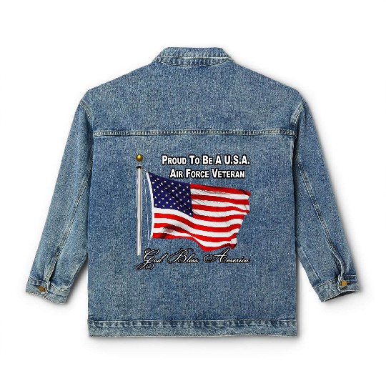 Proud To Be A US Air Force Veteran Classic Women's Denim Jackets