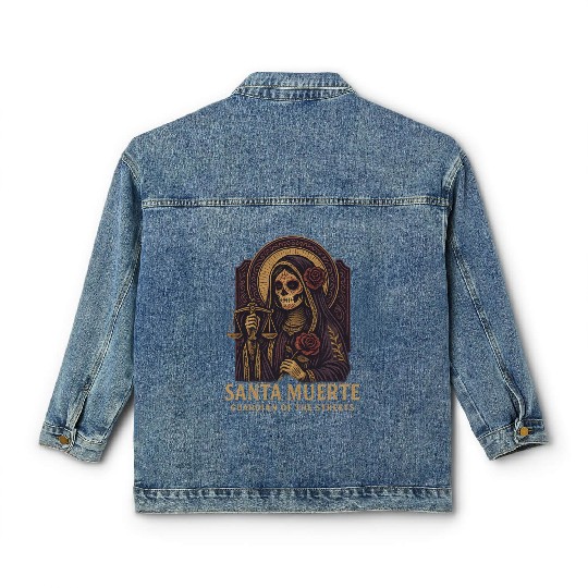 Santa Muerte – Mexican Folk Art Streetwear Classic Women's Denim Jackets