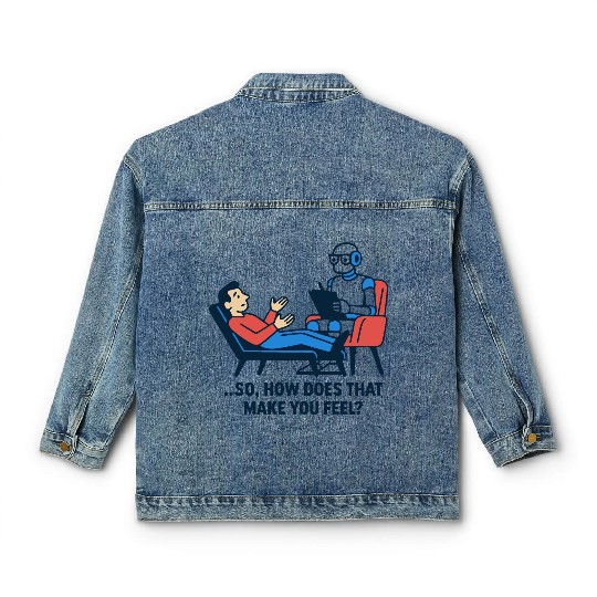 AI Therapist │ Funny Artificial Intelligence Classic Women's Denim Jackets