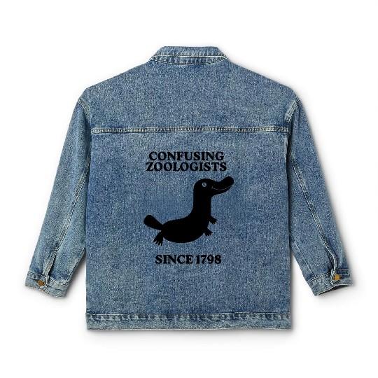 Confusing Zoologists Since 1798 Funny Platypus Classic Women's Denim Jackets