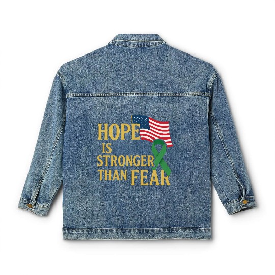 Childhood Cancer Awareness Classic Women's Denim Jackets