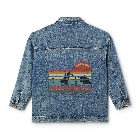 Badlands US National Park South Dakota Travel Classic Women's Denim Jackets