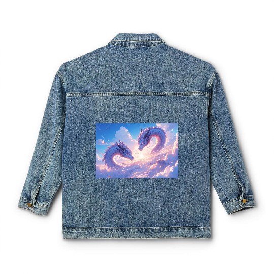 Celestial Dragon Duo Classic Women's Denim Jackets