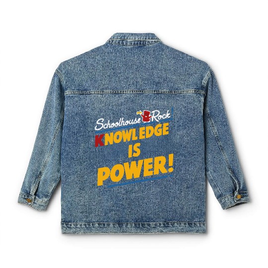 Schoolhouse Rock Knowledge is Power Back to School Classic Women's Denim Jackets