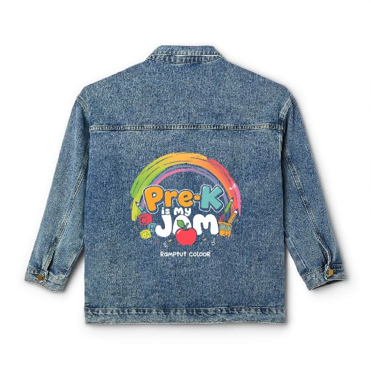 Pre K Classic Women's Denim Jackets PreSchool Pre K Teacher  Back to School