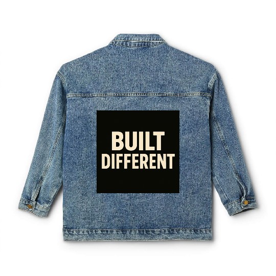 Empowering Built Different Motif Classic Women's Denim Jackets