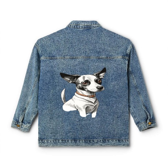 Funny cute little puppy dog. Classic Women's Denim Jackets