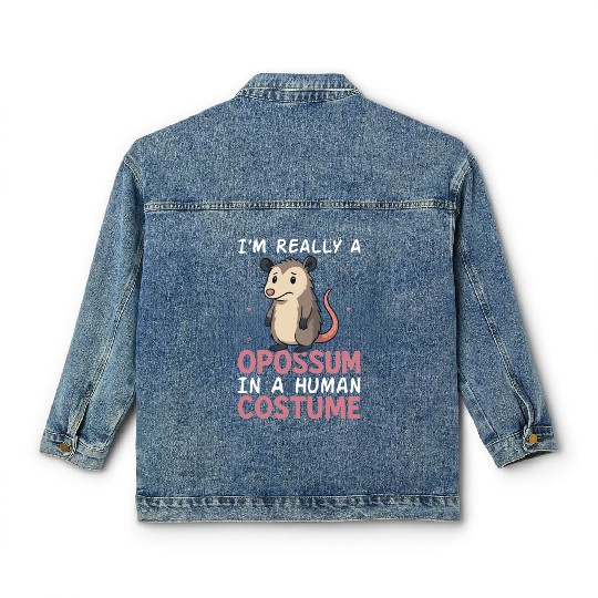 Humorous Opossum Costume Gift Classic Women's Denim Jackets
