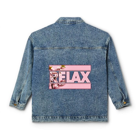 Cherry Blossom Relax Logo Classic Women's Denim Jackets