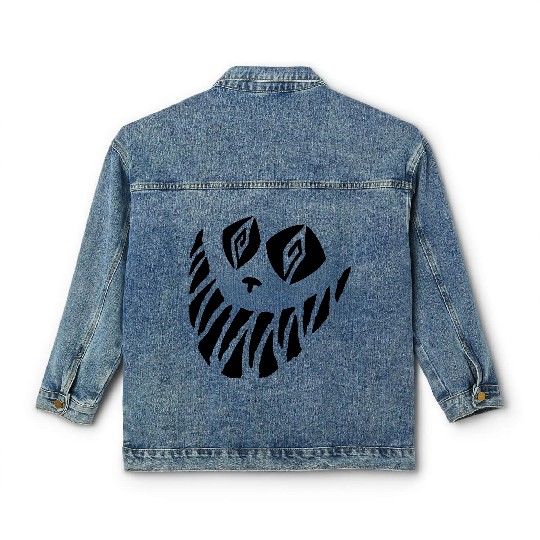 Crazy Cheshire Cat Face Classic Women's Denim Jackets