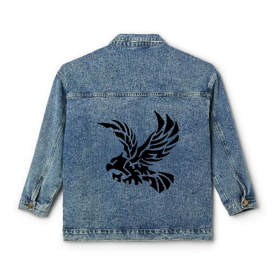 Tribal Eagle - Bird - Hawk - Flying - Freedom Classic Women's Denim Jackets