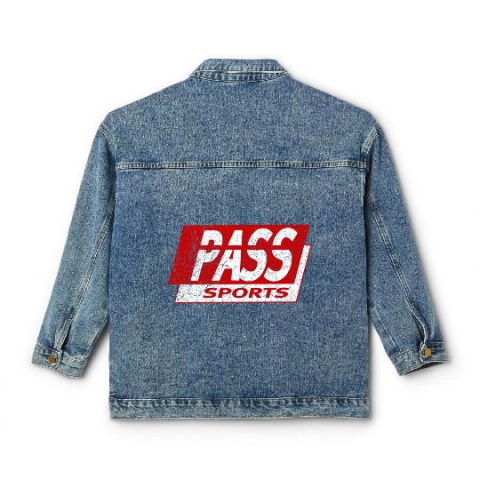 Old School Retro PASS Sports Detroit Classic Women's Denim Jackets