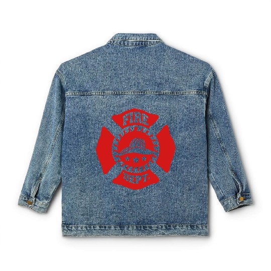 Fire Brigade logo symbol design Classic Women's Denim Jackets