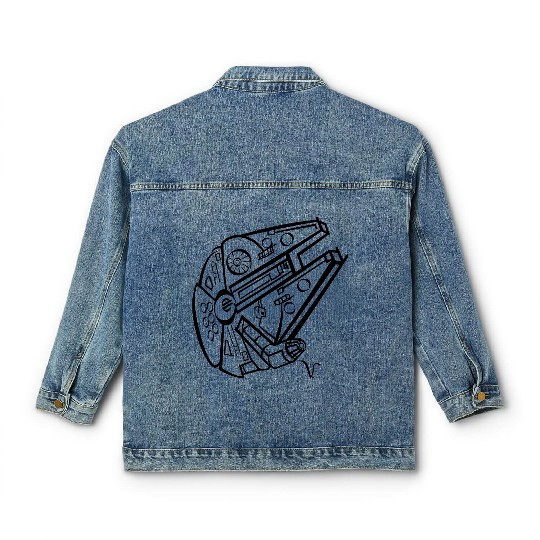 Millennium Falcon [Artist Rendering 4] Classic Women's Denim Jackets