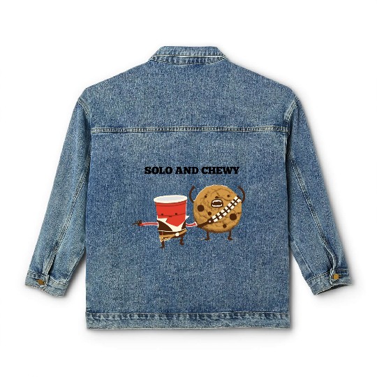 Funny star wars han solo and chewbacca Classic Women's Denim Jackets