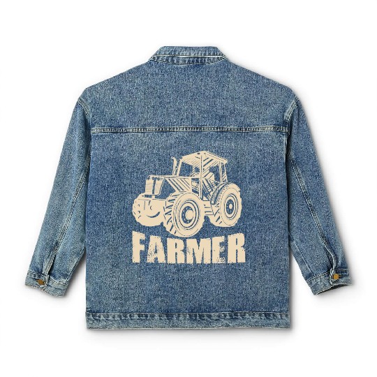 Farmer horny farmer stupid farmer farmer's wife Classic Women's Denim Jackets