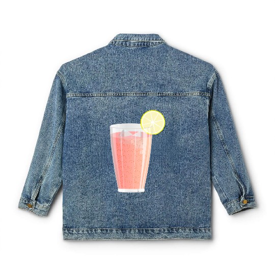 Cocktail Glass Classic Women's Denim Jackets