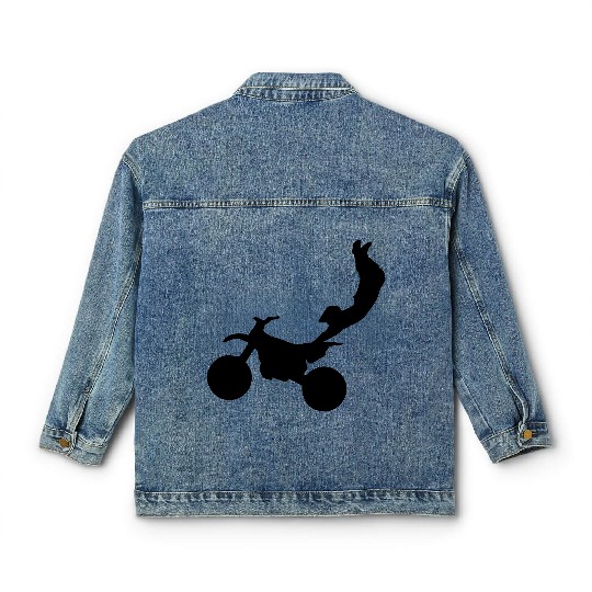 motorcycle cross freestyle moto 12 Classic Women's Denim Jackets
