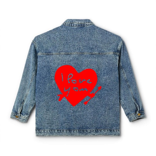 I Love You Classic Women's Denim Jackets