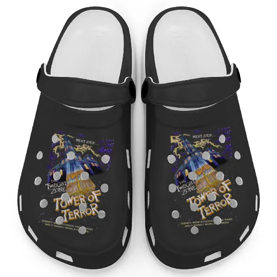 Vintage Tower Of Terror Clogs, Disney Rides Clogs, Disneyworld Disney Clogs, Hollywood Studios Clogs