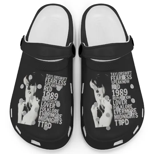 Vintage Taylor's Album Eras Toury Clogs, Eras Tour Clogs