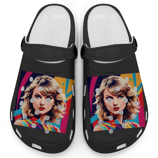 Discover Taylor Pop-Art Portrait Clogs