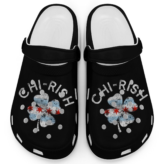 Chi-Rish Chicago Flag Lucky C St Patrick'S Day Clogs