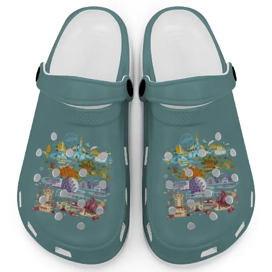 Vintage Disney Epcot Clogs, Epcot 1982 Clogs