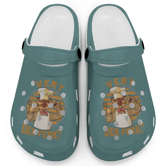 Retro Vert Der Ferk Swedish Chef Clogs, Disney The Muppet Clogs