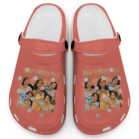 Pocahontas Bootleg Clogs, Retro Disney Princess Clogs