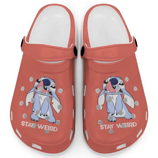 Disney Lilo Stitch Stay Weird Big Stitch Pastel Portrait Clogs