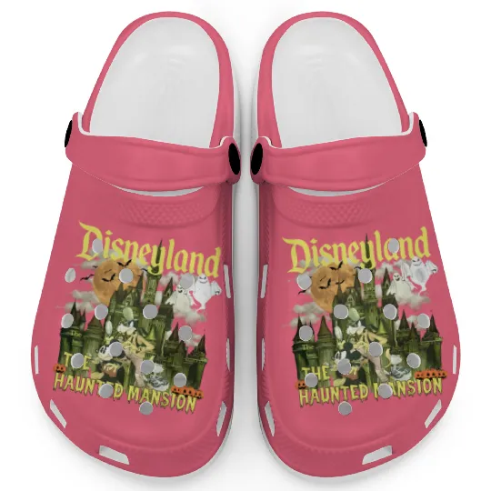 Vintage Disneyland Haunted Mansion Clogs, Disney Halloween Clogs