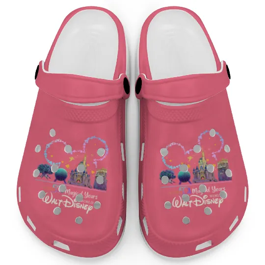 Disney World Clogs, Disney 50'th Anniversary Clogs, 50'th Anniversary, Disney Magical Years Clogs