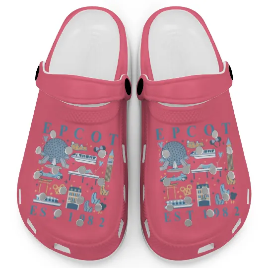 Disney Epcot Since 1982 Clogs, Disney Trip Family Clogs, Disney Aesthetic Clogs, Disneyworld Clogs, Disneyland Clogs,  Clogs