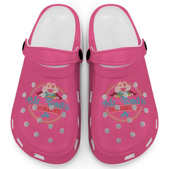 Disney Vintage Mr. Toad's Taxi Service Great Rates Clogs