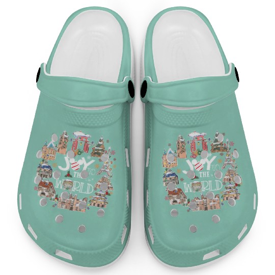 Disney Joy To The World Clogs, Epcot World Showcase, Disney Christmas Clogs