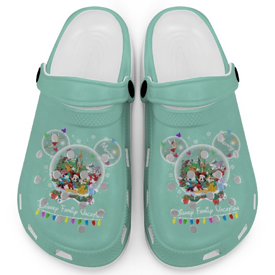 Discover Disney Christmas Family Clogs, Christmas Disney Custom Name Clogs, Disneyland Clogs
