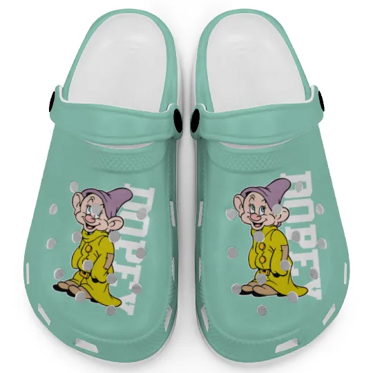 Disney Dopey Dwarf I'm Dopey Funny Face Hello People Clogs, Disneyland Family Matching Clogs