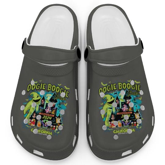 Vintage Oogie Boogie Bash 2024 Halloween Disney castle Clogs, Mickey & friends