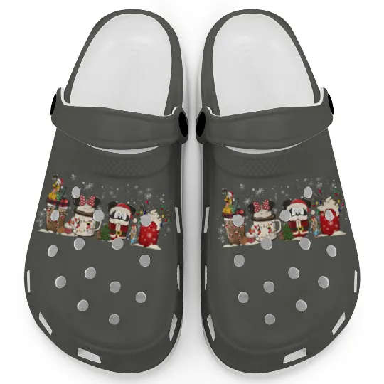 Disney Christmas Coffee Clogs, Disney Characters Clogs