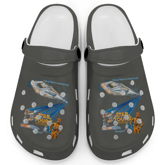 Vintage Star Tours Clogs Star Wars Ride Clogs Disneyland Clogs Y2k Disney Clogs Star Wars Clogs