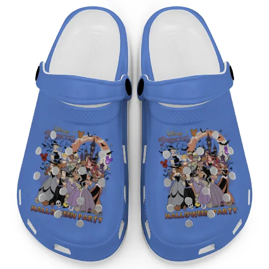 Retro Disney Princess Halloween Party Clogs, Princess Birthday Girl Clogs