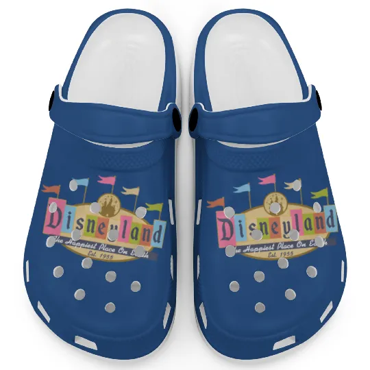 Disneyland Est 1955 Clogs, Vintage Disneyland Clogs, Disneyland 1955 Clogs